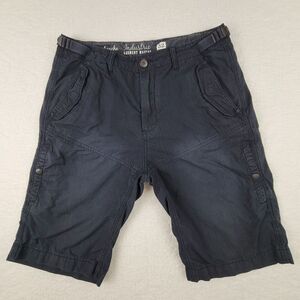 Apache Industrie Cargo Utility‎ Shorts Mens 32 Blue Stripes Cotton Distressed